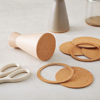 50 Pack Self-Adhesive Cork Coaster Backing for DIY Crafts, 3.5 in