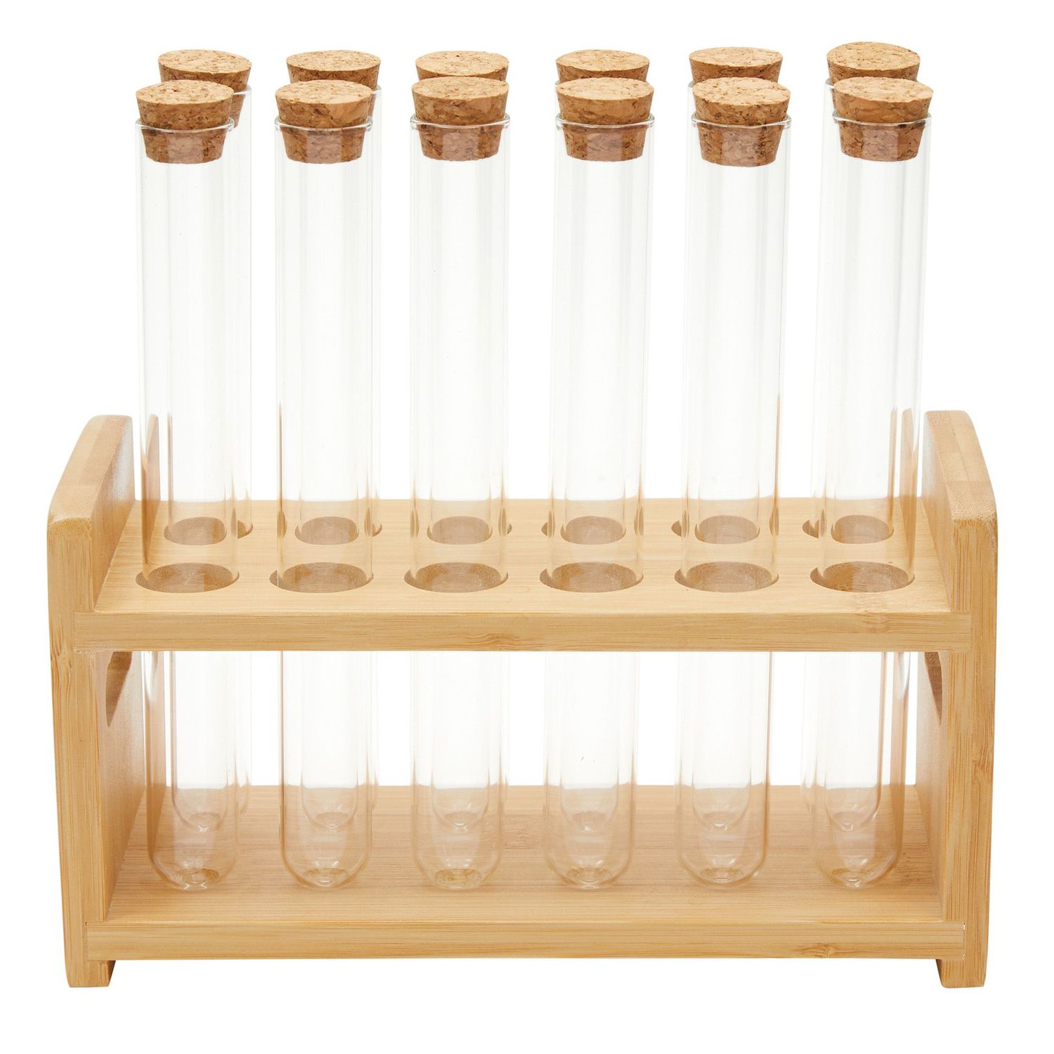 12 PCS Glass Test Tubes With Bamboo Wooden Ack Fo Paty