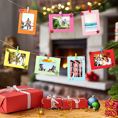 Juvale 50-pack Cardboard Picture Frames With Clips, 10 Colors, 4x6 In