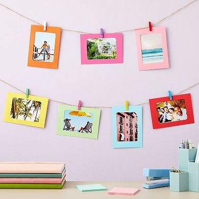 Juvale 50-pack Cardboard Picture Frames With Clips, 10 Colors, 4x6 In