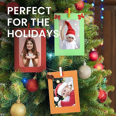 Juvale 50-pack Cardboard Picture Frames With Clips, 10 Colors, 4x6 In