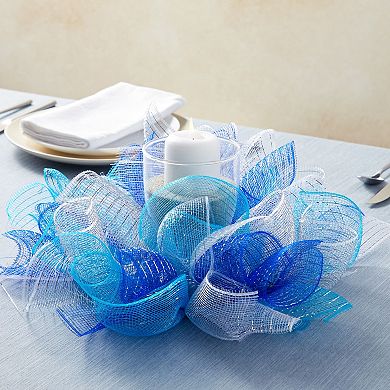 4 Pack Deco Mesh Ribbon, Mesh for Wreaths 4 Metallic Colors, 1080 x 10 Inches
