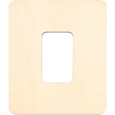 24x Unfinished Wood Frames Cutout For Diy Craft Home Décor Natural Color 5 X 6"
