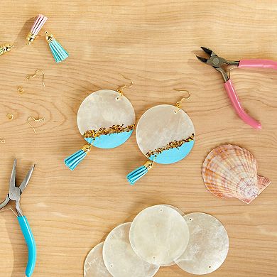 20x Round Capiz Seashells With Holes For Jewelry Making, Decor, Wind Chimes 2.5"