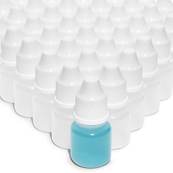 50x Empty Plastic Dropper Bottle Squeezable For Light Oils Liquid Container 5ml