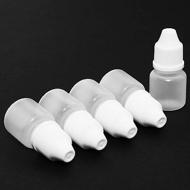 50x Empty Plastic Dropper Bottle Squeezable For Light Oils Liquid Container 5ml