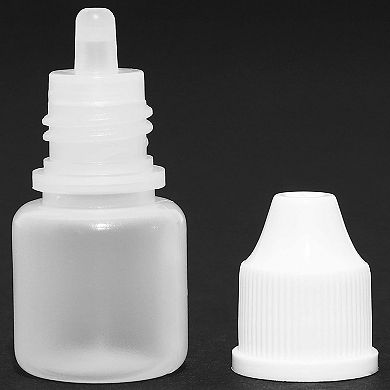 50x Empty Plastic Dropper Bottle Squeezable For Light Oils Liquid Container 5ml