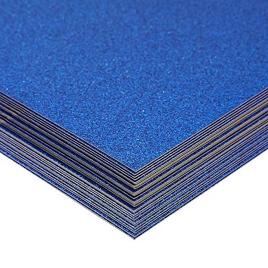 30 Sheets Glitter Royal Blue Cardstock Paper For Diy Crafts, 300gsm, 8.5 X 11 In