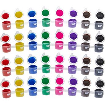 Acrylic Paint Pots for Kids, Classroom, Art and Crafts, 24 Pack, 8 Colors