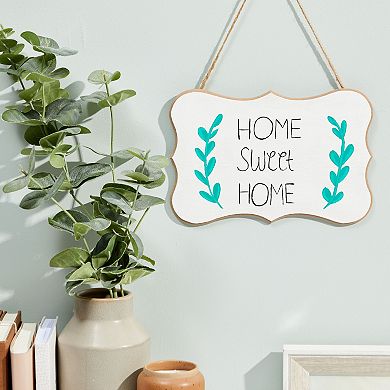 6-pk Mdf Unfinished Wood Plaques For Crafts With Jute Rope, 9x6 Inch Wooden Sign