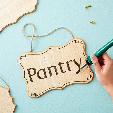 6-pk Mdf Unfinished Wood Plaques For Crafts With Jute Rope, 9x6 Inch Wooden Sign