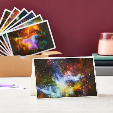 48-pack Cosmic Galaxy Blank Cards And Envelopes All Occasion 6 Designs, 4x6"