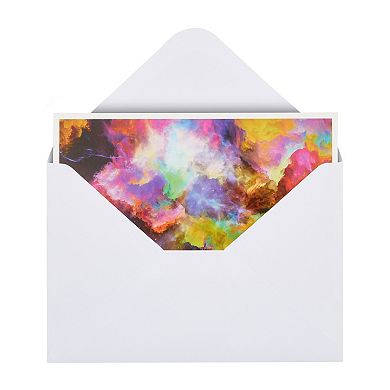 48-pack Cosmic Galaxy Blank Cards And Envelopes All Occasion 6 Designs, 4x6"