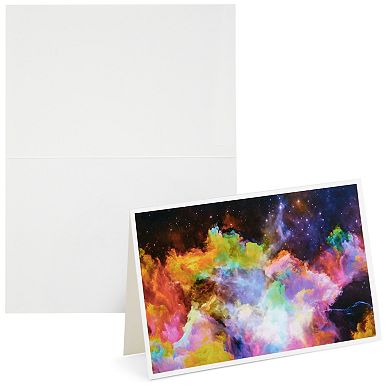 48-pack Cosmic Galaxy Blank Cards And Envelopes All Occasion 6 Designs, 4x6"