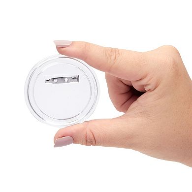 36 Pack Blank Button Pins For Diy Crafts, Clear Make Your Own Buttons, 2.25 In
