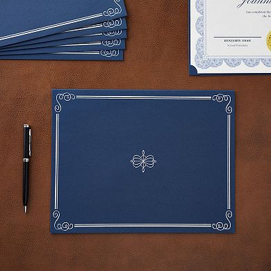 12-pack Navy Blue Certificate Holders - Use As Award, Diploma Cover, Letter-size