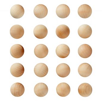 1.5" Wooden Balls For Crafts, Unfinished Wood Spheres For Diy Projects, 20 Pack
