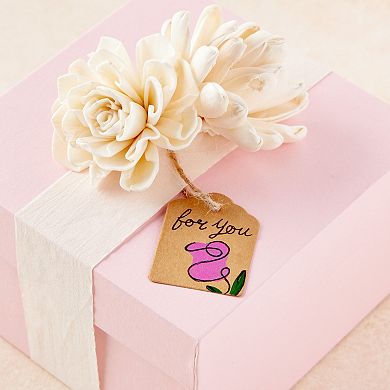 1000 Pack Paper Tags With Jute String Attached For Gift Bags, Brown, 1 X 2"