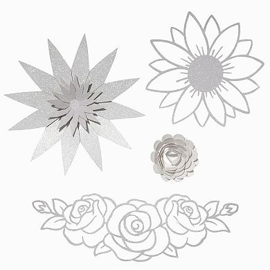 24 Sheets White Glitter Cardstock Diy Crafts, Scrapbooking, 280gsm, 8.5 X 11 In