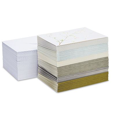120-pack Cherry Blossom Note Cards With Envelopes In 6 Floral Designs, 4x6 In