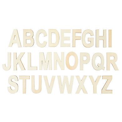 2" Wooden Alphabet Letters For Crafts, 4 Sets Abcs With Sorting Tray, 104 Pieces