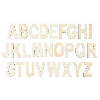 2" Wooden Alphabet Letters For Crafts, 4 Sets Abcs With Sorting Tray, 104 Pieces