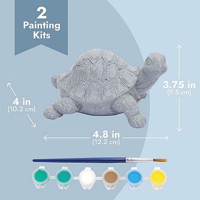 Bright Creations Rock Painting Kit, Turtle Garden Decor (2 Sets)