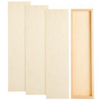 4 Pack Unfinished Wood Panels For Painting, Diy, Crafts, Wood Canvas (6 X 23 in