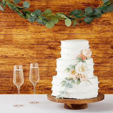 3 Pack Wood Grain Tablecloths, Rustic Tablecloth For Birthday Party, 54 X 108