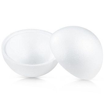 2 Pack Half Sphere Foam Balls for Crafts - 7.8" Large Hollow Dome for Crafts