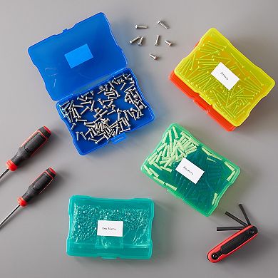 24-pack Photo Storage Boxes For 4x6 Pictures With 40 Blank Labels, Rainbow Color