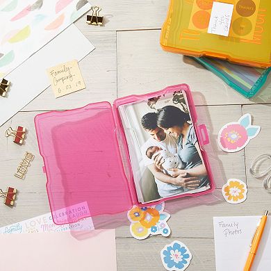 24-pack Photo Storage Boxes For 4x6 Pictures With 40 Blank Labels, Rainbow Color