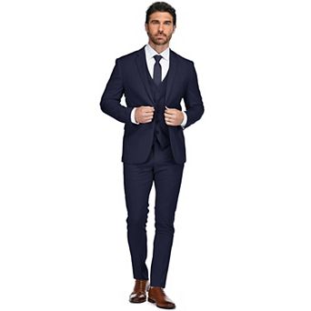 Gino Vitale Men's Skinny Fit 3 pc Suit