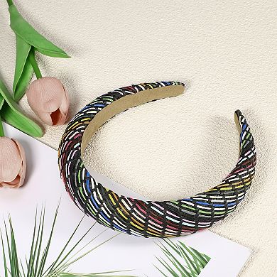 Classic Foam Raffia Straw Headband For Women