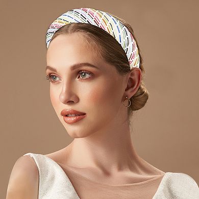 Classic Foam Raffia Straw Headband For Women