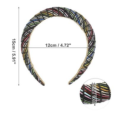 Classic Foam Raffia Straw Headband For Women
