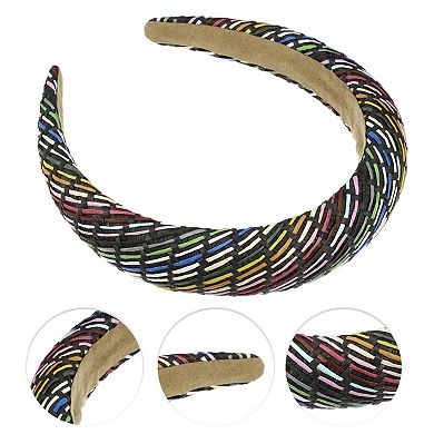 Classic Foam Raffia Straw Headband For Women