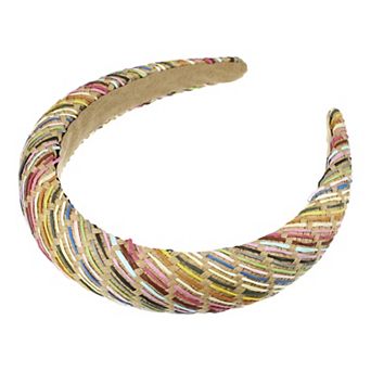 Classic Foam Raffia Straw Headband For Women