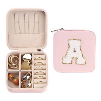 Travel Jewelry Box Gifts Small Portable Pu Leather Jewelry Organizer Case Storage