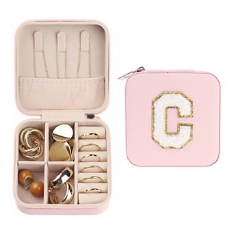 Travel Jewelry Box Gifts Small Portable Pu Leather Jewelry Organizer Case Storage