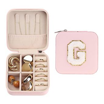 Travel Jewelry Box Gifts Small Portable Pu Leather Jewelry Organizer Case Storage