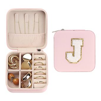 Travel Jewelry Box Gifts Small Portable Pu Leather Jewelry Organizer Case Storage