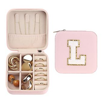 Travel Jewelry Box Gifts Small Portable Pu Leather Jewelry Organizer Case Storage