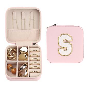 Travel Jewelry Box Gifts Small Portable Pu Leather Jewelry Organizer Case Storage