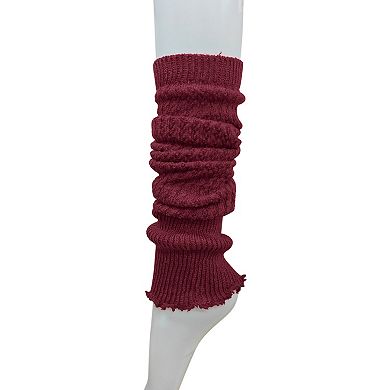 Women Ribbed Toeless Stretchy Knitting Long Leg Warmers