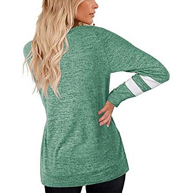 Haute Edition Women's Varsity Stripe Slouchy Tee