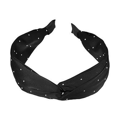 1 Pcs Fashion Faux Diamond Knitted Crossover Headband For Women