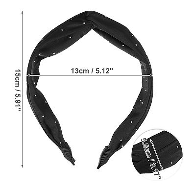 1 Pcs Fashion Faux Diamond Knitted Crossover Headband For Women