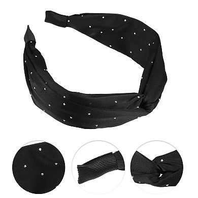 1 Pcs Fashion Faux Diamond Knitted Crossover Headband For Women
