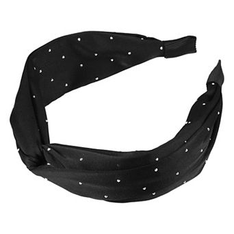 1 pc Fashion Faux Diamond Knitted Crossover Headband For Women